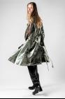 Ann Demeulemeester Iridescent Velvet Shawl Collar Coat with Belt