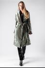 Ann Demeulemeester Iridescent Velvet Shawl Collar Coat with Belt