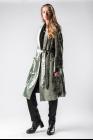 Ann Demeulemeester Iridescent Velvet Shawl Collar Coat with Belt