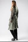 Ann Demeulemeester Iridescent Velvet Shawl Collar Coat with Belt