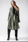 Ann Demeulemeester Iridescent Velvet Shawl Collar Coat with Belt