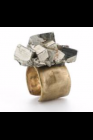 11X Milano Natural Pyrite Adjustable Ring