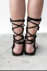 Rick Owens Back Lace Full Grain Cow Leather Sandals