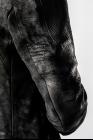 D.HYGEN Textured Horseback Leather Throne Collar Blazer