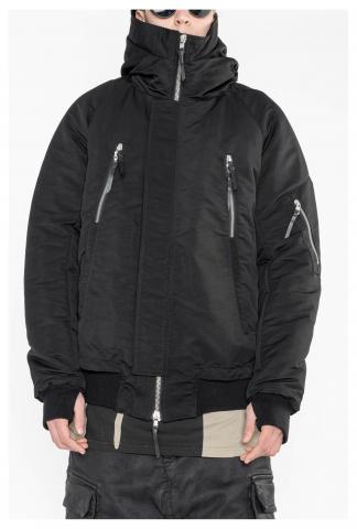 11byBBS J17 Mid length padded hooded jacket