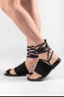 Dimissianos & Miller Daktylo Strappy Multi-lace Sandals