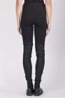 Isabel Benenato Jersey and stretch leather leggings