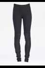 Isabel Benenato Jersey and stretch leather leggings