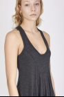 Isabel Benenato Sleeveless long wool jersey asymmetric dress