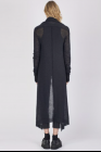 Isabel Benenato Silk and mohair long knit cardigan with pin