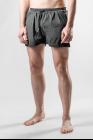 Boris Bidjan Saberi SWIM1 Resin Dyed Faded Dark Grey Swim Shorts