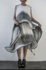 Barbara Bologna Fish Print Metal Tube 3D Skirt