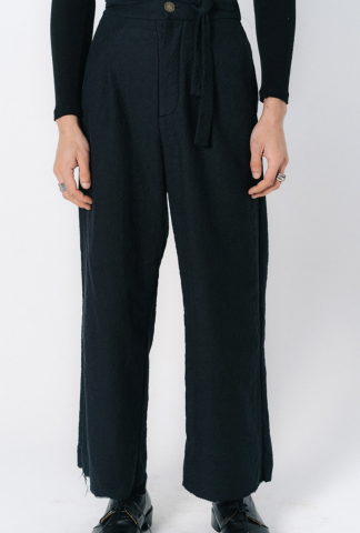 Chiahung Su Logtree Straight-leg Trousers with frayed cuffs