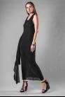 Marc Le Bihan Asymmetric Linen Side Drape Dress