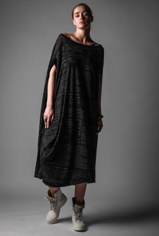 Rundholz Printed Long Draped Dress