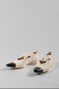 UMA WANG Pointy Dipped Leather Ballerina Shoes