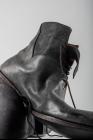 M.A+ S1B2 Sterling Silver Stapled Reversed Culatta Leather Ankle Boots