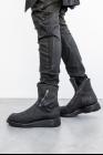 JULIUS_7 Nubuck Cow Leather Slash-Zipped MA-1 Pocket Engineer boots