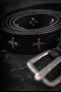 MA+ EQ2C Silver Cross Studded Belt