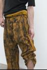 Boris Bidjan Saberi P2 pullable easy pants hand-painted mustard-yellow