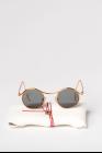 M.A+ Pink Gold One Piece Round Sunglasses