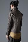 D.HYGEN Cold Dyed Horse Leather High Neck Jacket