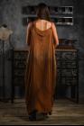 Atelier Septem Textured Silk Rust Dress with Belt