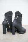 Goran Horal H33 Full Grain Scarred Antelope Leather Asymmetric Open Toe Heels