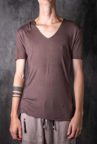 Unconditional R80 RIBBED V NECK TEE WITH RAW HEM
