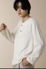 Individual Sentiments WOVEN HENRY NECK 3/4 SLEEVE T-SHIRTS