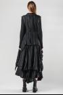 Marc Le Bihan Pleated Draped Closure Sleeveless Asymmetric Jacket