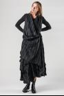 Marc Le Bihan Pleated Draped Closure Sleeveless Asymmetric Jacket