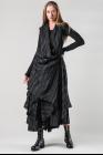 Marc Le Bihan Pleated Draped Closure Sleeveless Asymmetric Jacket