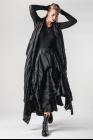 Marc Le Bihan Pleated Draped Closure Sleeveless Asymmetric Jacket