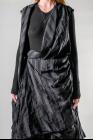 Marc Le Bihan Pleated Draped Closure Sleeveless Asymmetric Jacket