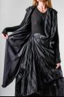 Marc Le Bihan Pleated Draped Closure Sleeveless Asymmetric Jacket