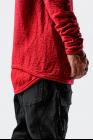 D.HYGEN Gradient Red Textured Layered Hem Long Sleeve T-shirt