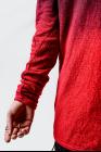 D.HYGEN Gradient Red Textured Layered Hem Long Sleeve T-shirt