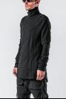 D.HYGEN Cashmere x Wool Jacquard Knit Cross High-Neck Long Sleeve T-Shirt