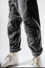 D.Hygen ELIXIR EXCLUSIVE: Damaged Repair Curve Tapered Drop Crotch Denim Pants Modified design