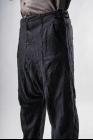 Chiahung Su ELIXIR SPECIAL EDITION: Treated Vintage Fabric Tapered Drop Crotch Trousers