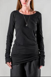 Rundholz Elongated Partially Double-layered Long Sleeve T-shirt