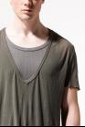 A.F. Artefact Sheer V-neck Elongated Short Sleeve T-shirt