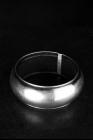 Ugo Cacciatori BR084 Leather Lined Sterling Silver Thick Bangle