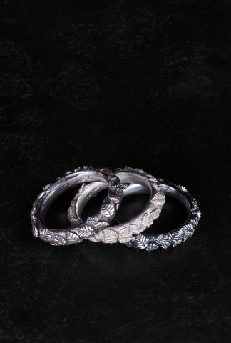 Ugo Cacciatori RN099 Leaves Sterling Silver Combination Rings