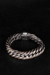 Ugo Cacciatori BR121 Sterling Silver & Gold Chain Bracelet
