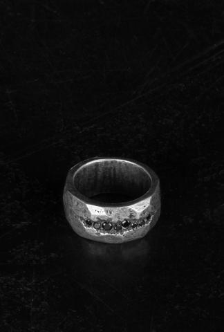 Tobias Wistisen Black Diamond Filled Narrow Crack Ring