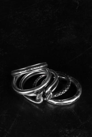 WERKSTATT Munchen 14M1181 Sterling Silver 5 Ring Combination Mixed Ring