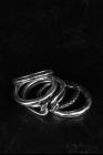 WERKSTATT Munchen 14M1181 Sterling Silver 5 Ring Combination Mixed Ring