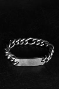 Werkstatt Munchen M2305 Sterling Silver Bracelet Curb Chain Name Tag